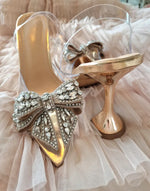 Crystal Sequined Bowknot Pump