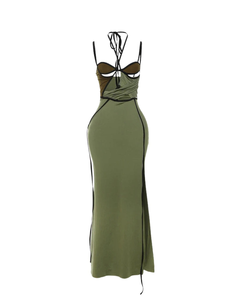 Olive High Slit Maxi