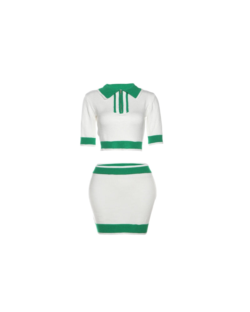 Tennis Court Cutie Collared Two Piece