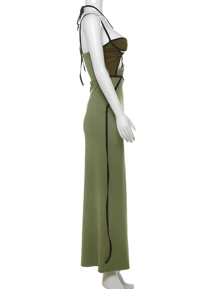 Olive High Slit Maxi