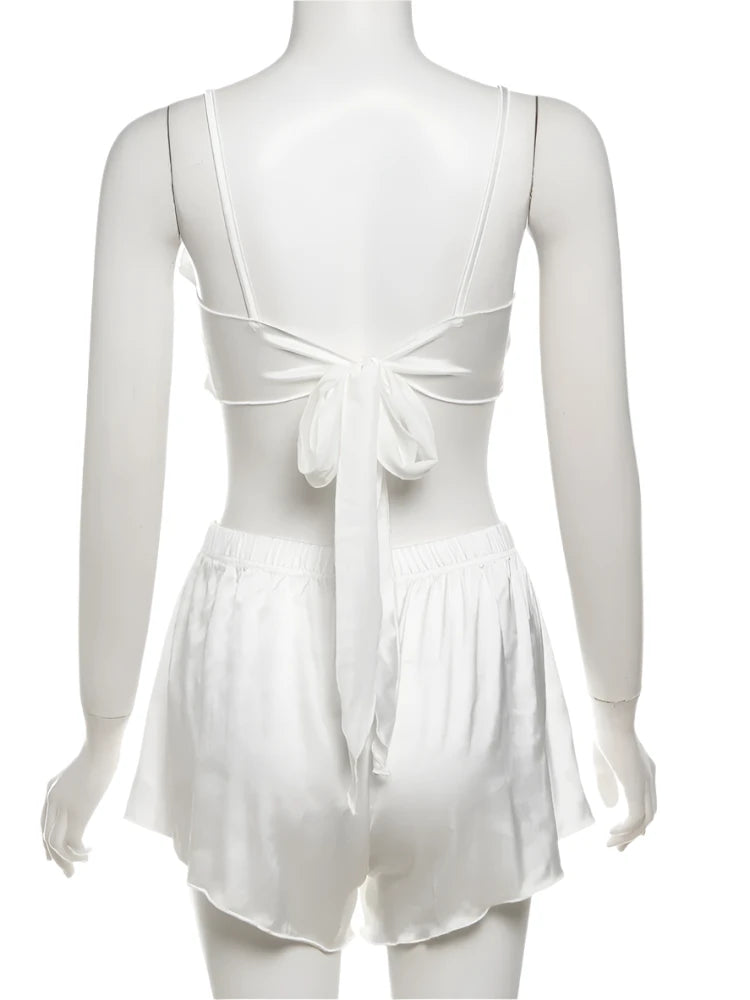 Silky Tie-Back Two Piece