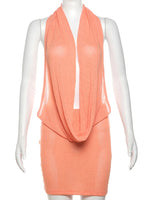 Coral Plunge Halter Mini