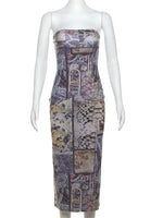 Reina Printed Tube Midi