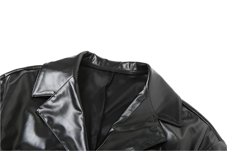 Stacy Faux Leather Two Piece