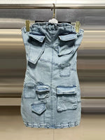 Alena 3D Pocket Denim Mini