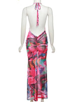 Alia Floral Mesh Maxi Dress