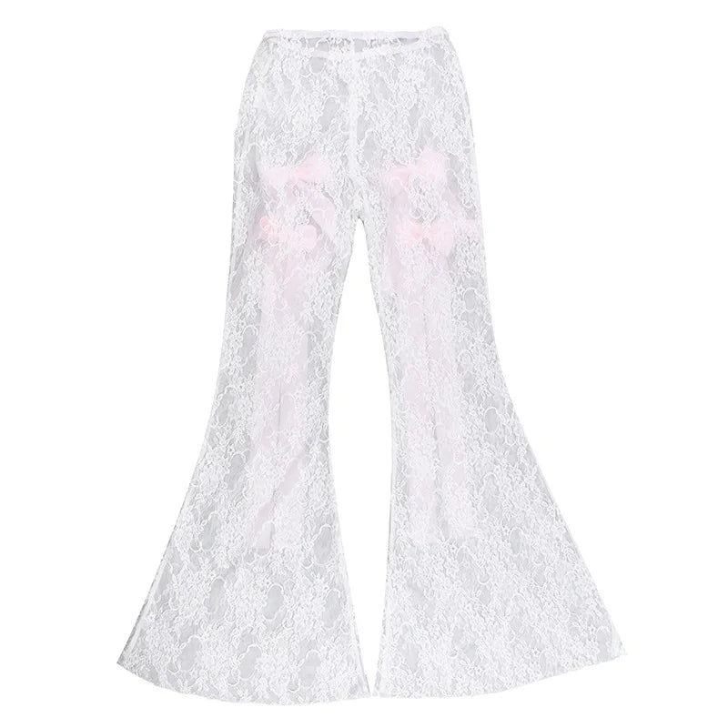 Jasmin Lace See Through Bow Pant