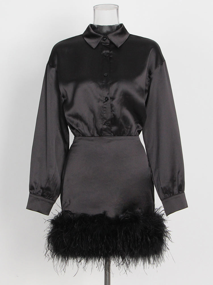 Feathered Hem Mini