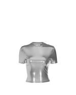 Metallic Cap Sleeve Top