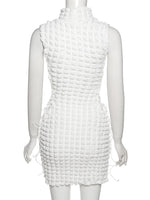 Stacked Mini Dress - White